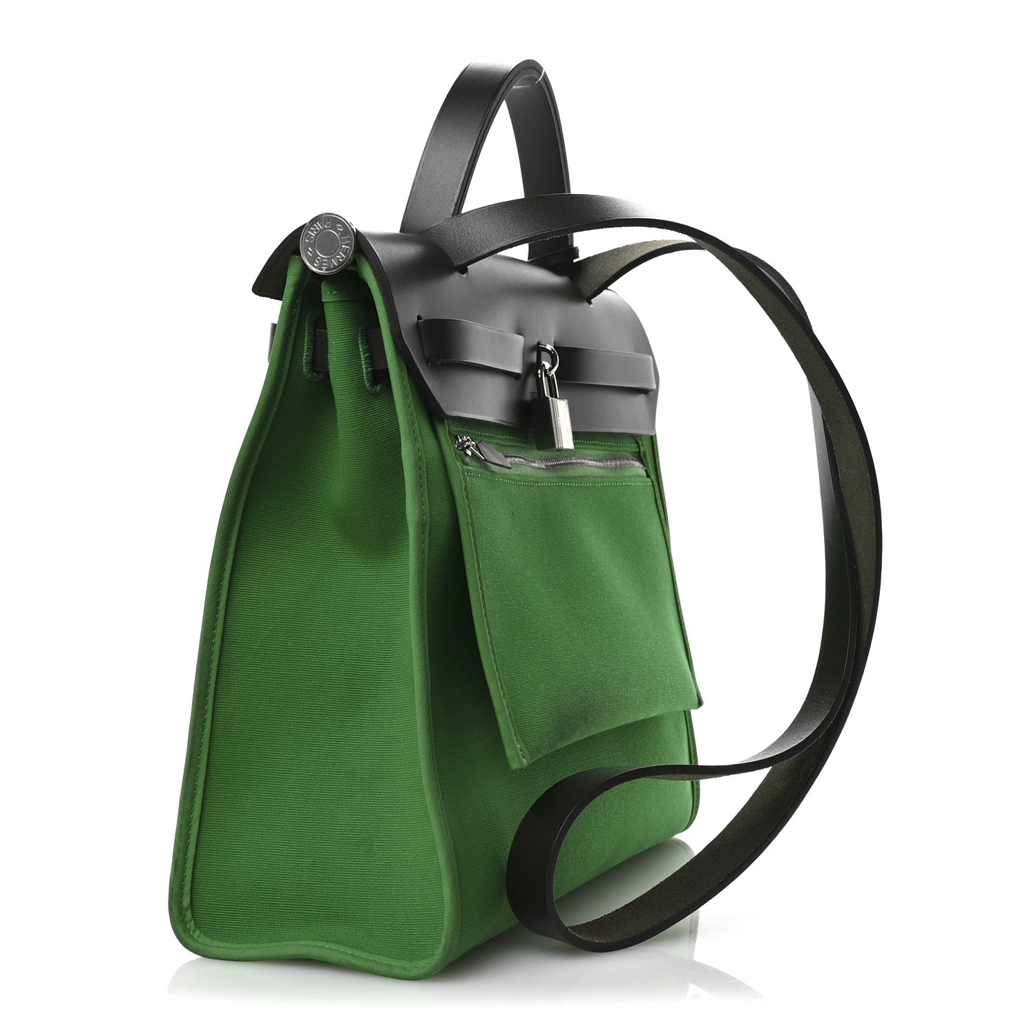 Hermes Vache Hunter Toile Herbag Zip 31 PM Cactus Bleu Indigo 4 of 12