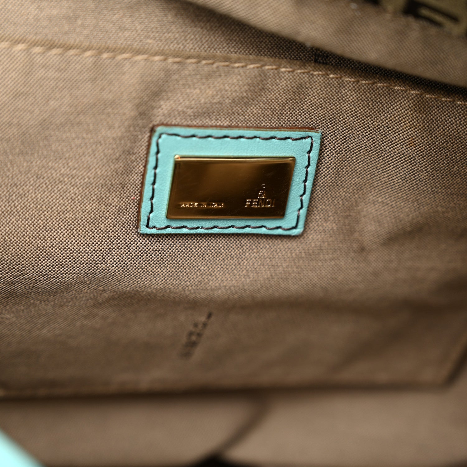 Fendi Zucchino Cuoio Chef Shopping Tote Mogano Panna Laguna 7 of 13