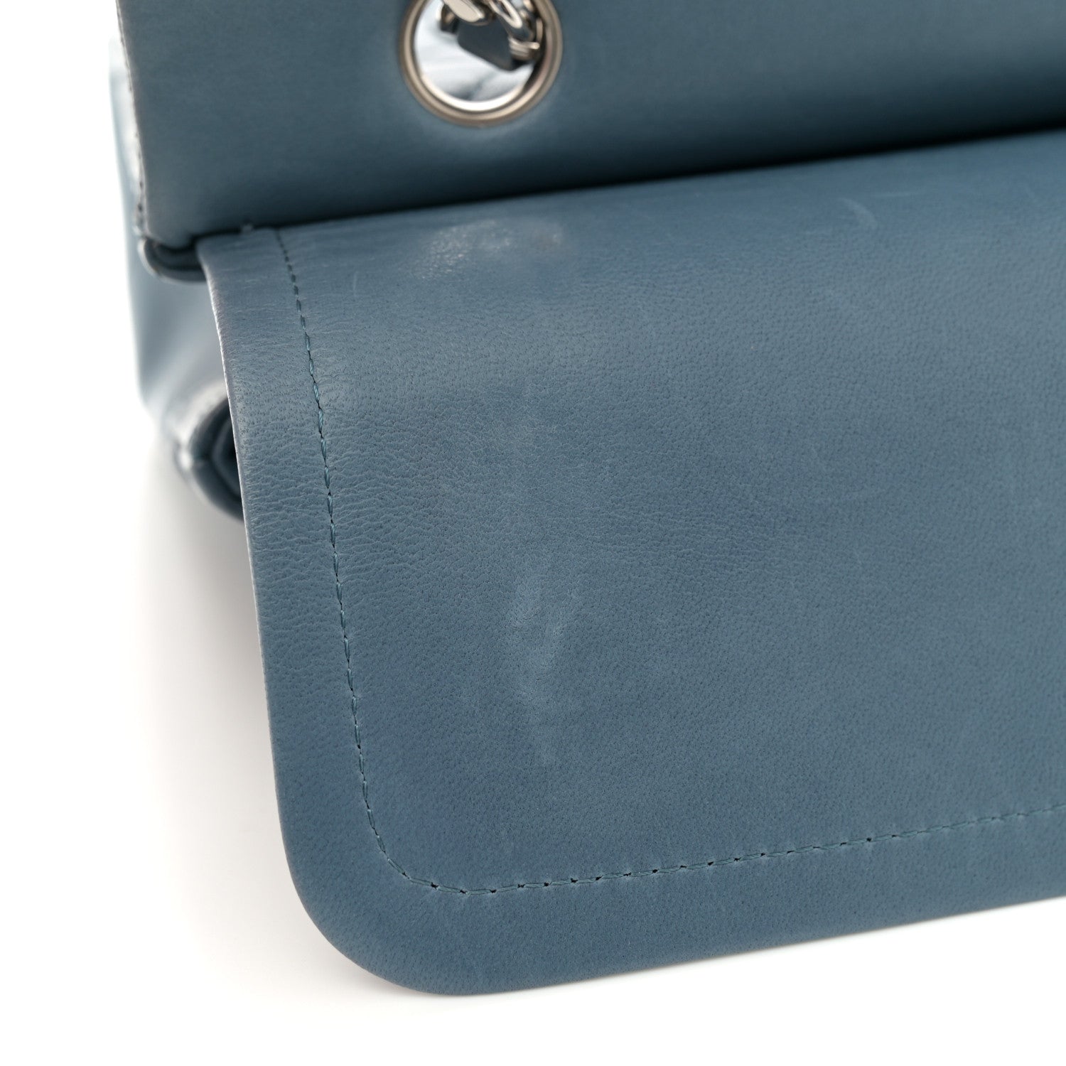 Chanel Lambskin Quilted Medium Double Flap Blue 11 of 11