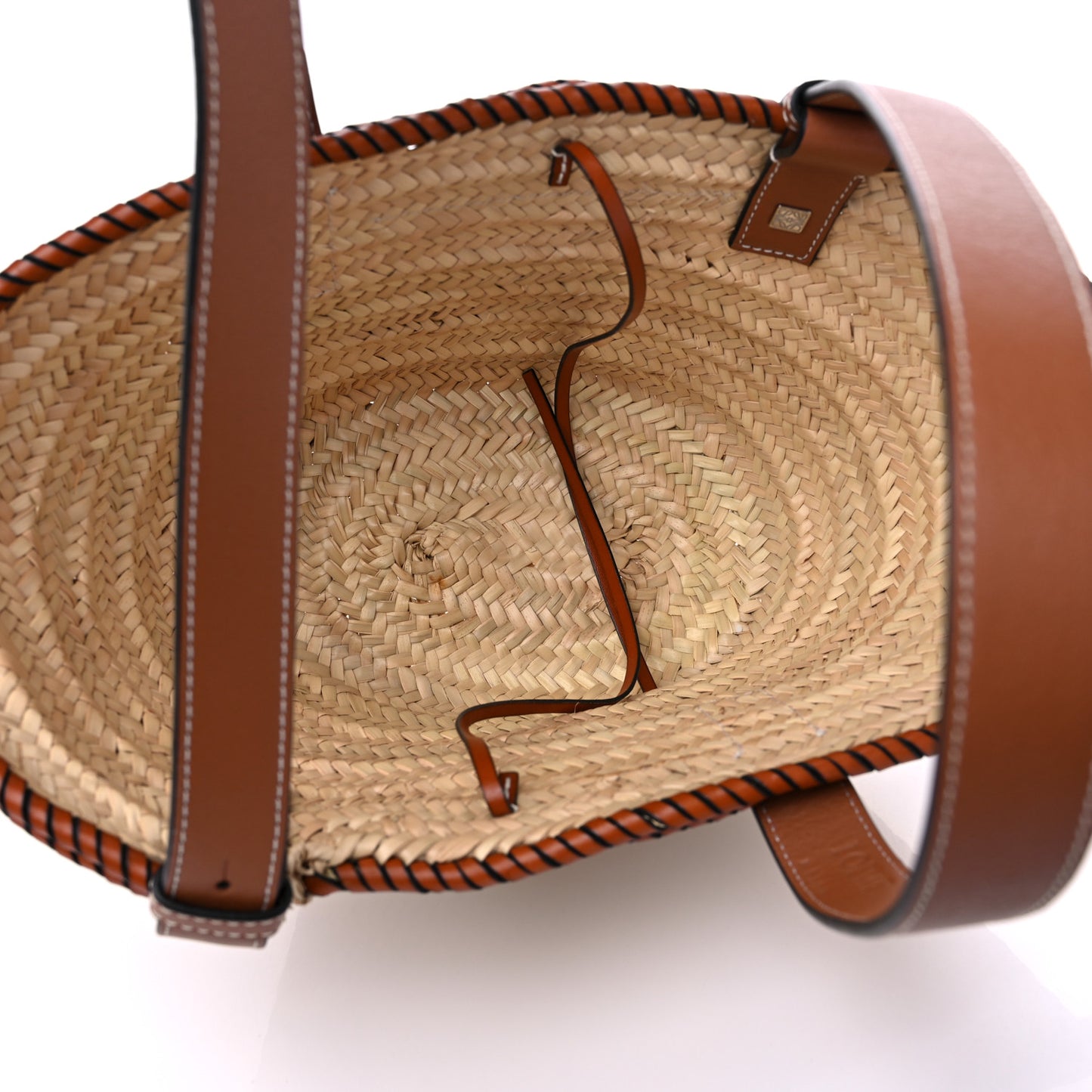 Raffia Small Basket Tote Bag Natural Tan