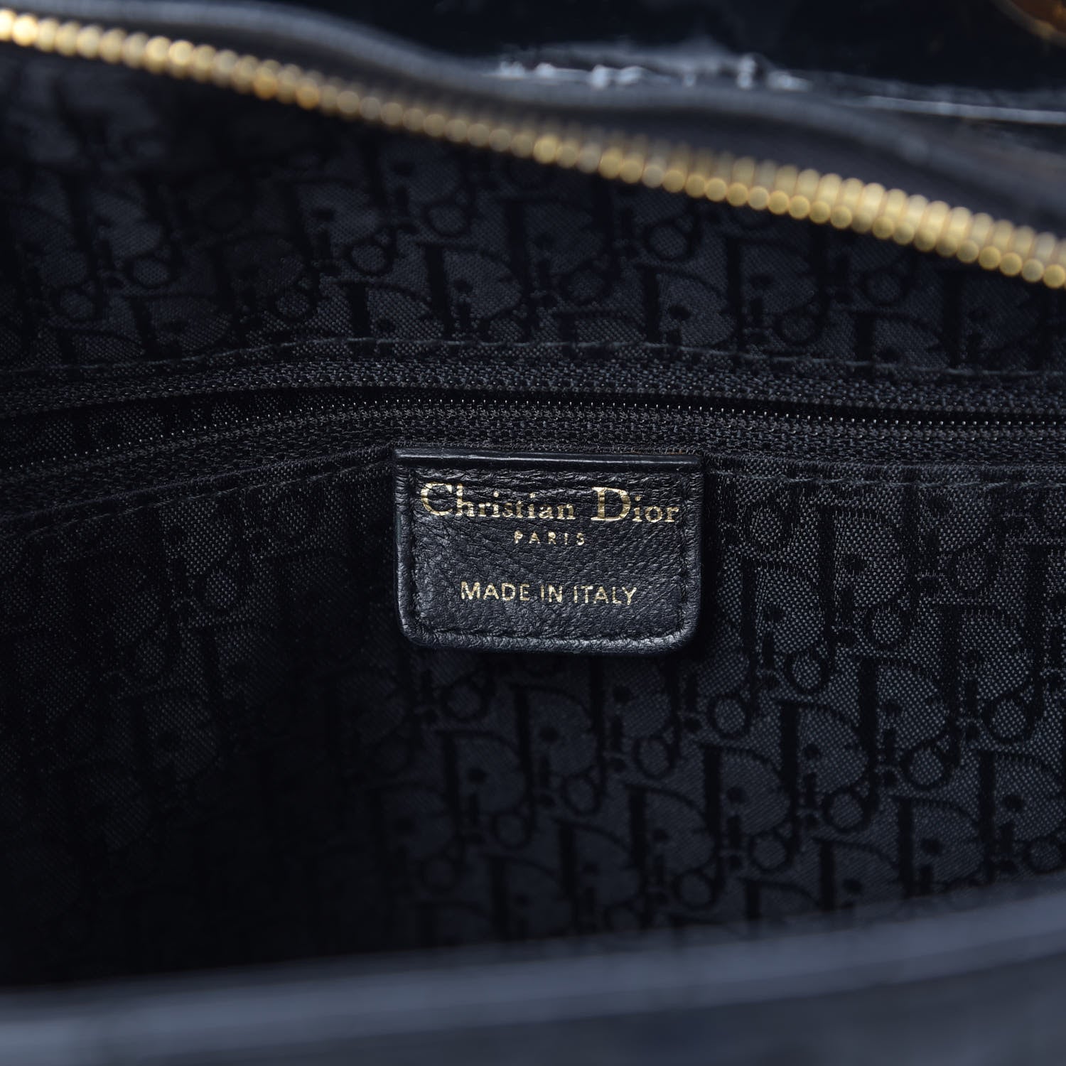 Christian Dior Patent Cannage Large Lady Dior Black 6 of 10