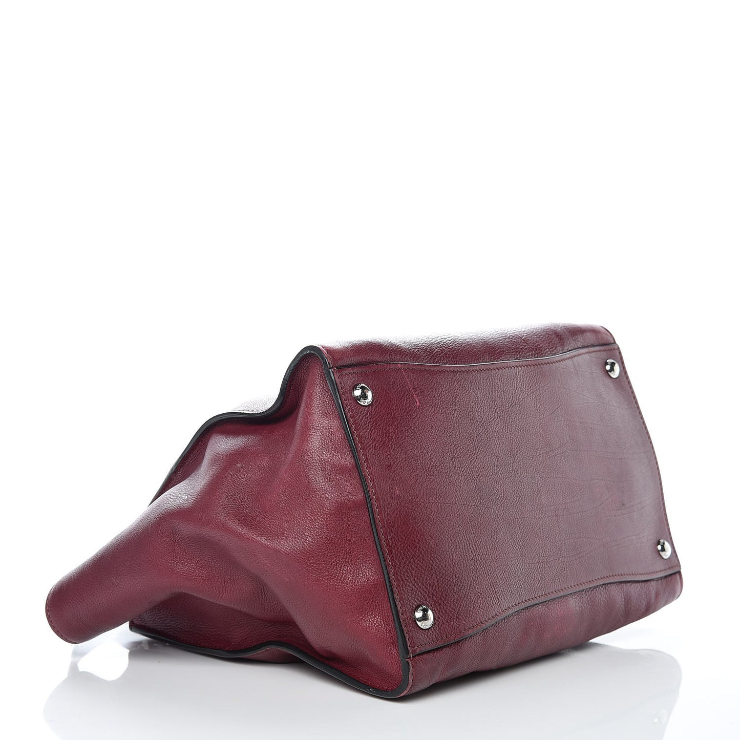 Glace Calfskin Twin Pocket Tote Fuxia
