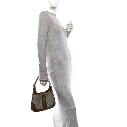 Gucci GG Supreme Monogram Azalea Calfskin Web Small Jackie 1961 Hobo Beige Ebony Brown Sugar Beige Ebony Brown Sugar 2 of 12