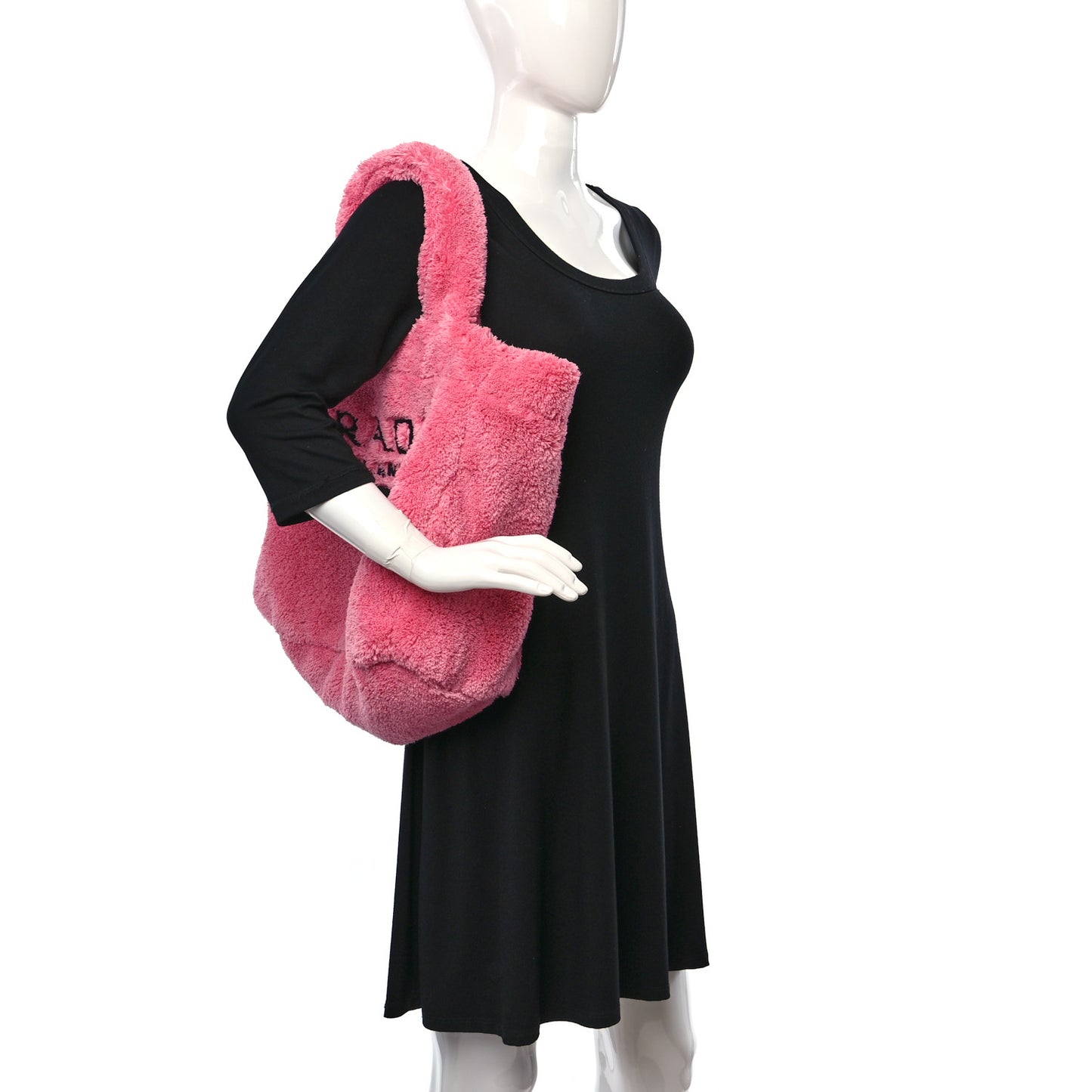 Terry Cloth Tote Bag Petalo Black