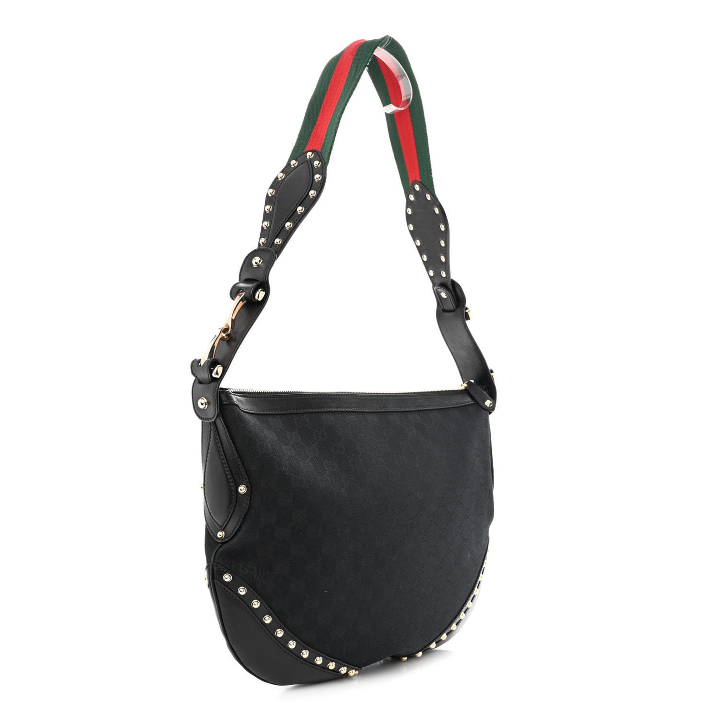 Monogram Pelham Studded Shoulder Bag Black