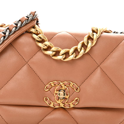 Chanel Lambskin Quilted Medium Chanel 19 Flap Brown 8 of 12