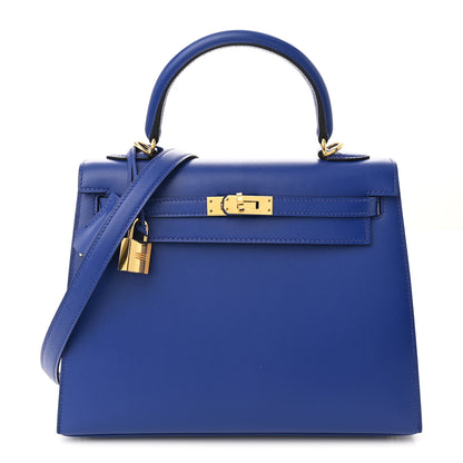Hermes Box Kelly Sellier 25 Bleu Electrique 1 of 12
