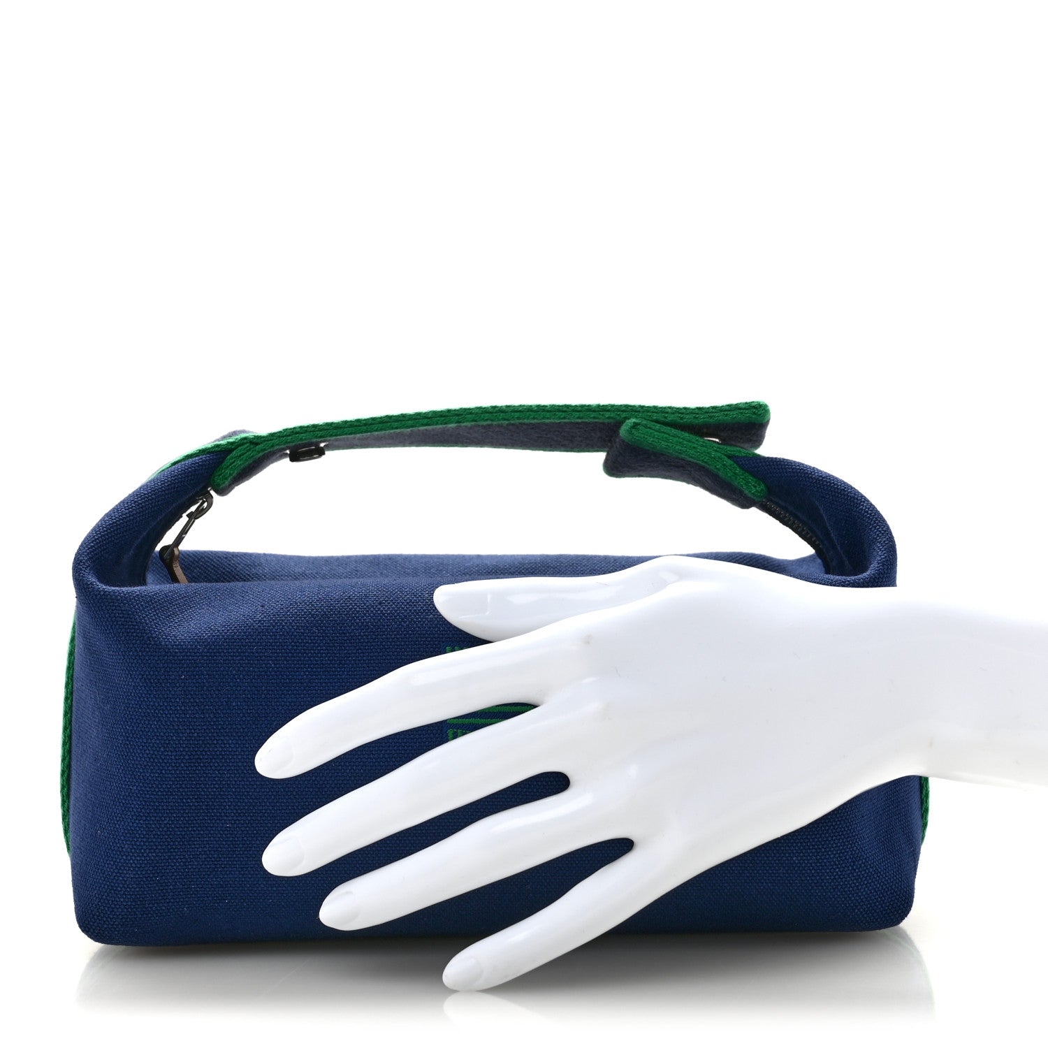 Hermes Canvas Small Bride-A-Brac Pouch Marine 2 of 6