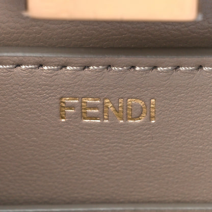 Fendi Vitello Seta Shiny Nappa Plexiglass Medium Peekaboo I SEE U Satchel Tortora 7 of 9