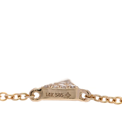 Parker & West by FASHIONPHILE 14K Rose Gold Diamond .17ctw Triangle Five Station Necklace 5 of 5