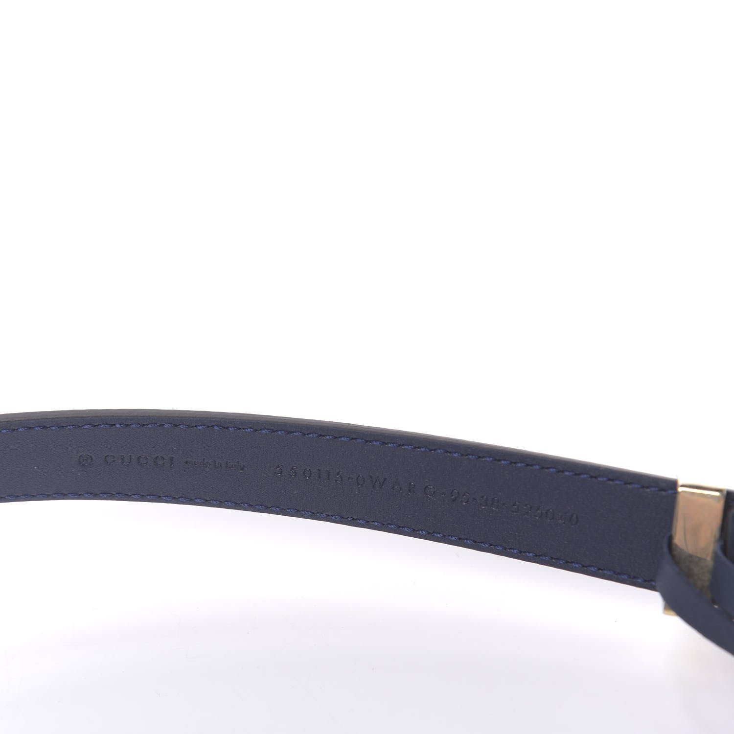 Gucci Calfskin Sylvie Stripe Torchon Double G 20mm Belt 95 38 Maritime Hibiscus Red Mystic White 3 of 5