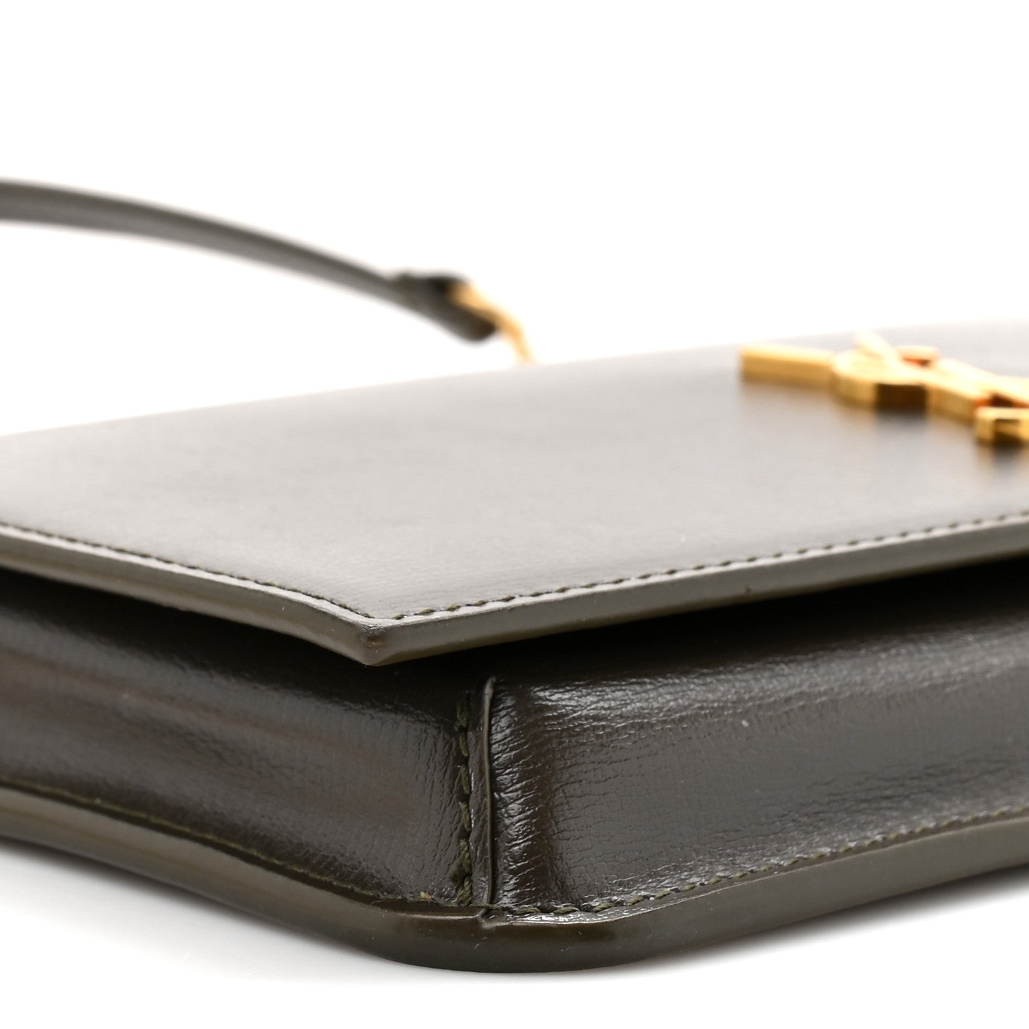 Saint Laurent Smooth Calfskin Monogram Phone Holder Crossbody Light Musk 10 of 11