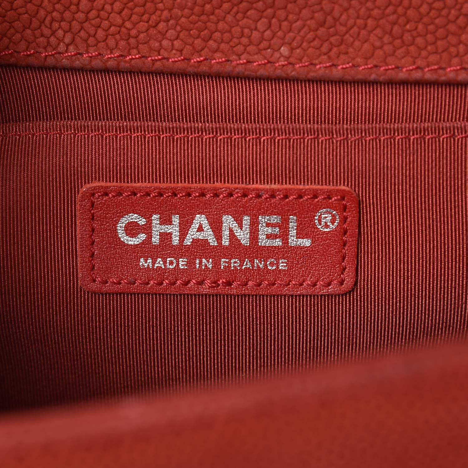 Chanel Iridescent Caviar Quilted Medium Boy Flap Red 6 of 18