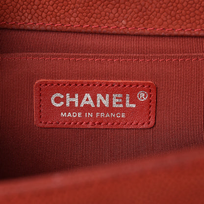 Chanel Iridescent Caviar Quilted Medium Boy Flap Red 6 of 18