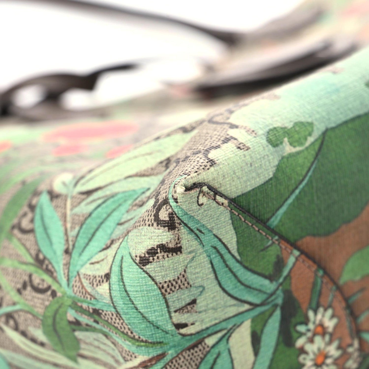 Gucci GG Supreme Monogram Tian Large Shopping Tote Beige Multicolor New Acero 5 of 14