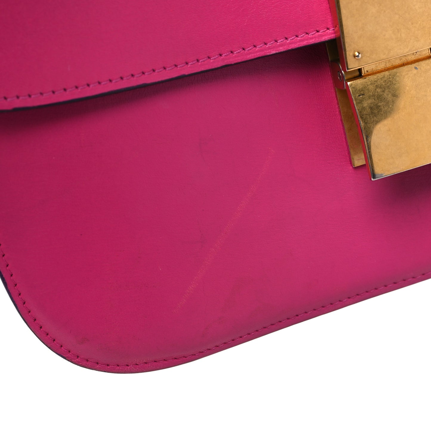 Box Calfskin Medium Classic Box Flap Bag Hibiscus