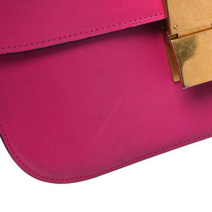 Celine Box Calfskin Medium Classic Box Flap Bag Hibiscus 17 of 17