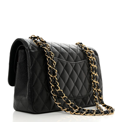 Chanel Caviar Quilted Medium Double Flap Black 2 of 10