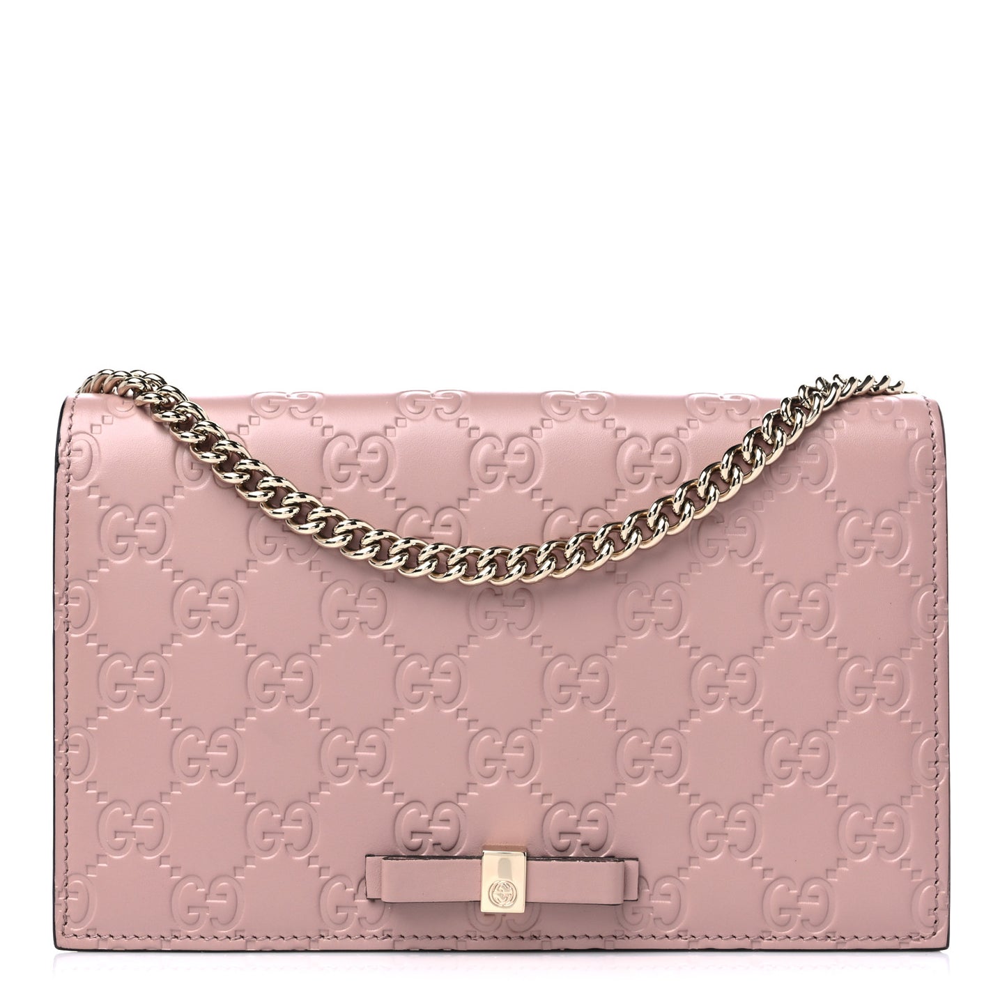 Guccissima Signature Bowy Chain Wallet Dark Cipria