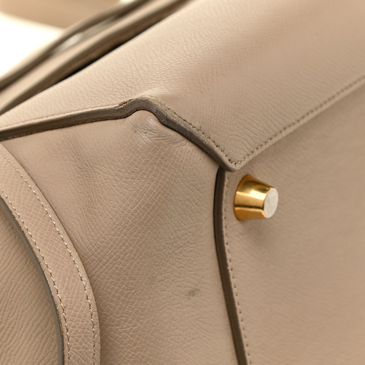 Grained Calfskin Mini Belt Bag Light Taupe