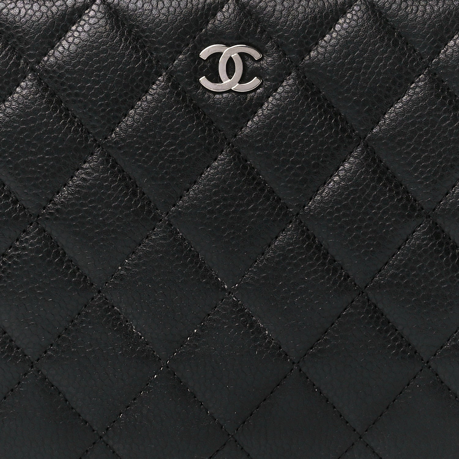 Chanel Caviar Quilted Large Zip Around Organizer Wallet Black 10 of 14