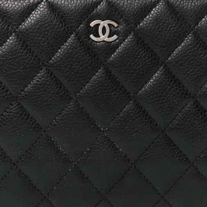 Chanel Caviar Quilted Large Zip Around Organizer Wallet Black 10 of 14