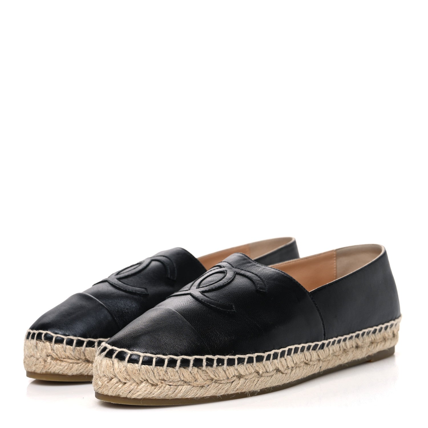 Chanel Lambskin CC Espadrilles 40 Black 4 of 11