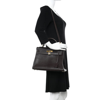 Hermes Chevre De Coromandel Kelly Retourne 32 Cocoan 2 of 10