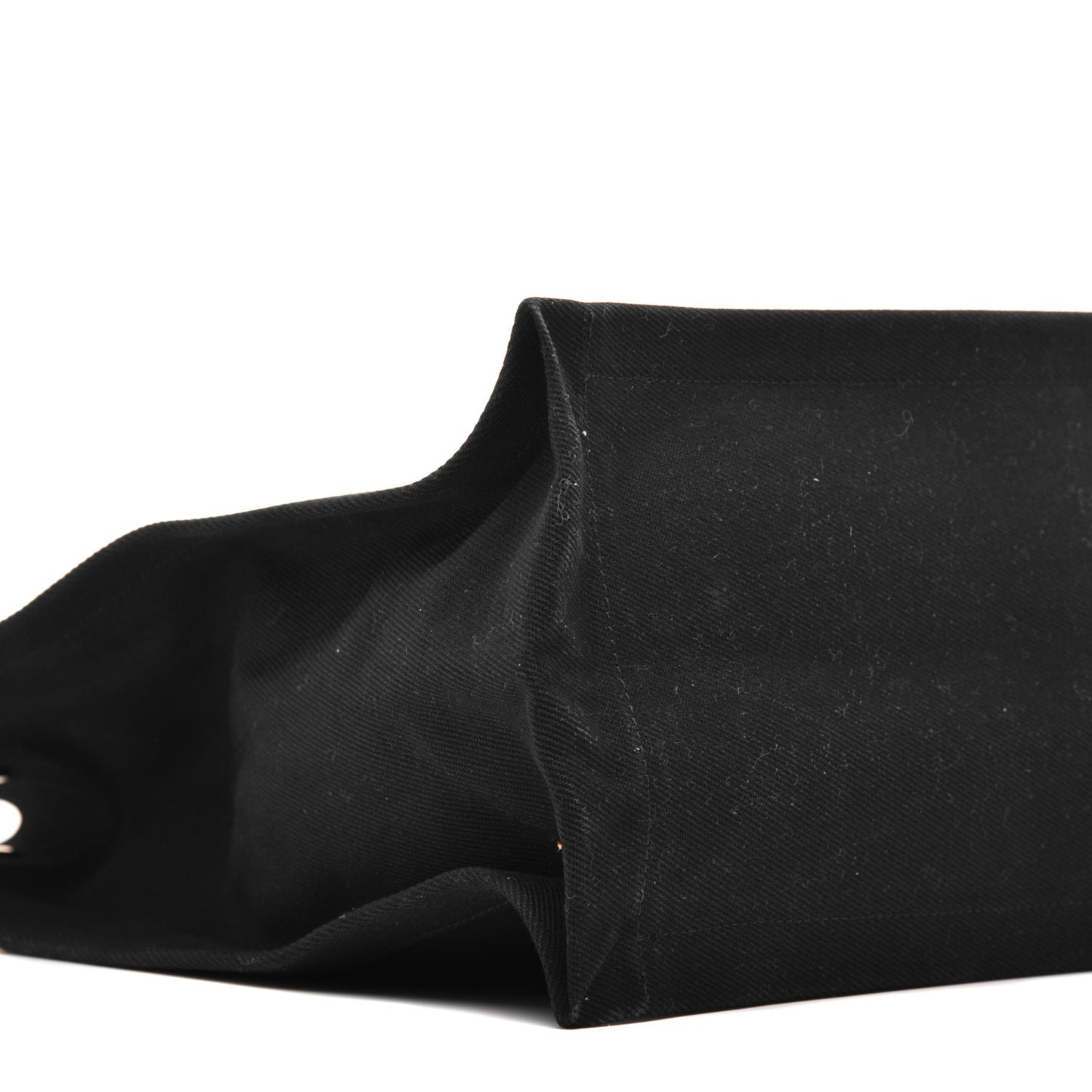 Linen Calfskin Rive Gauche Tote Black