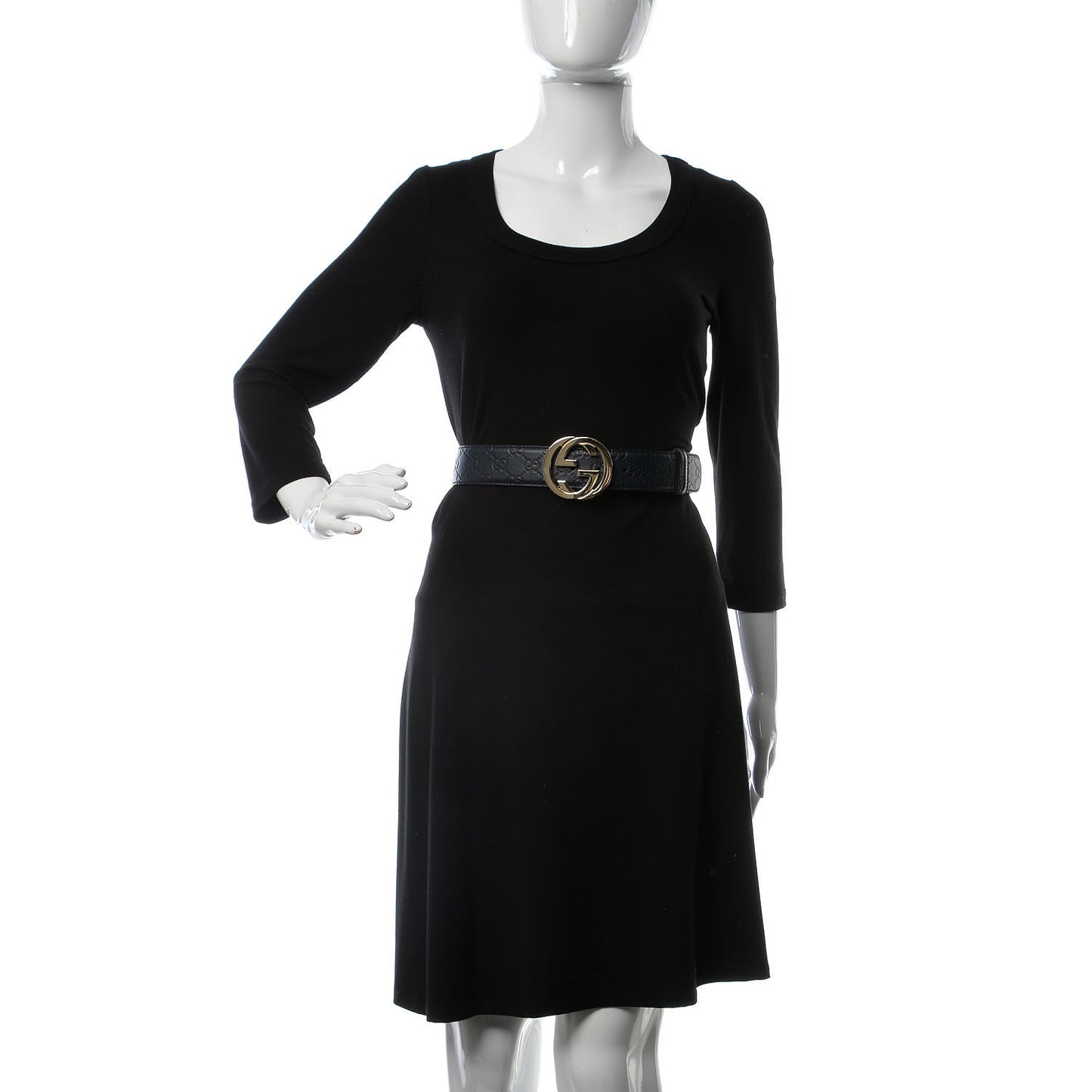 Guccissima Interlocking G Belt 100 40 Navy