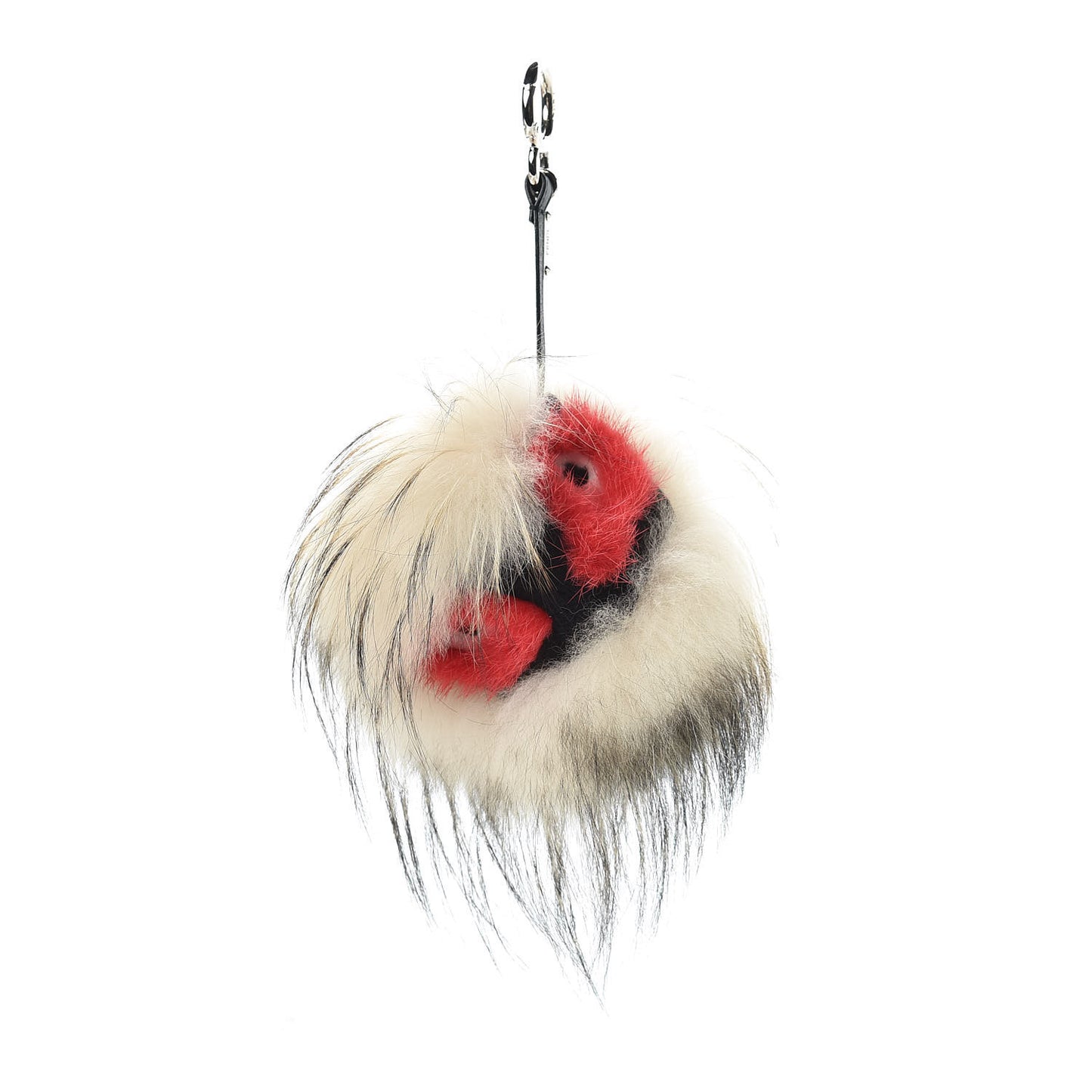 Mink Fox Rabbit Fur Vitello Flamingo Kurioso Monster Bag Bug Charm Beige Multicolor Black