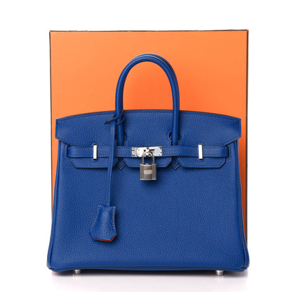 Hermes Togo Verso Birkin 25 Bleu Royal Capucine 35 of 35
