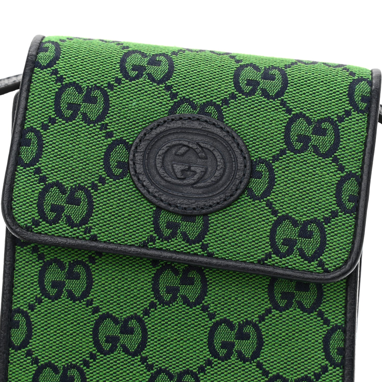 Gucci Monogram Multicolor Textured Calfskin Mini Retro Interlocking G Crossbody Bag Green Blue 9 of 9