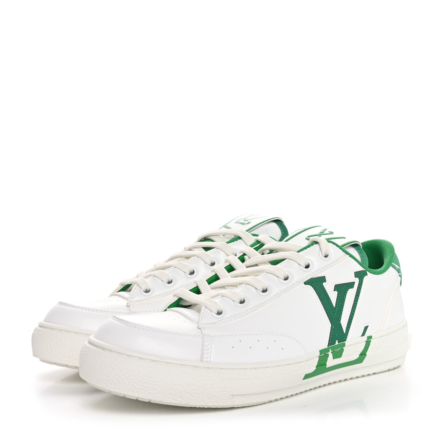 Louis Vuitton Calfskin Charlie Sneaker 37 White Green 4 of 8