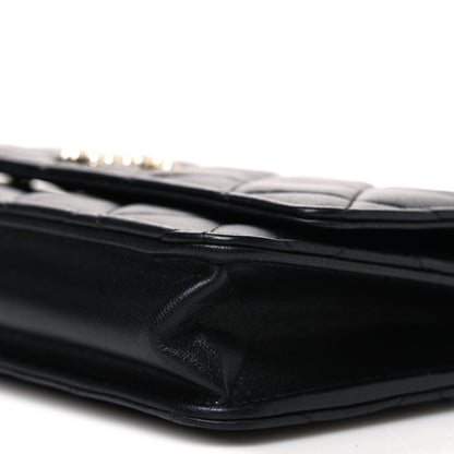 Chanel Lambskin Quilted Pearl CC Wallet on Chain WOC Black 11 of 11