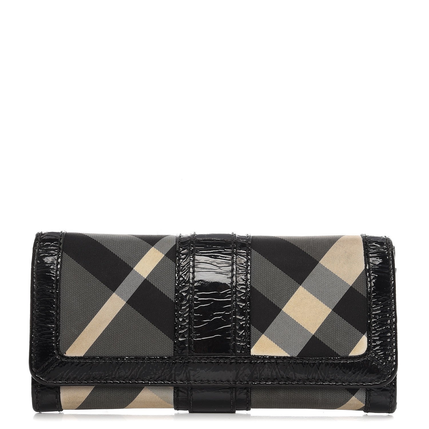 Burberry Beat Check Penrose Continental Wallet Black 1 of 16