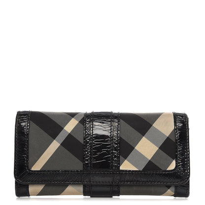 Burberry Beat Check Penrose Continental Wallet Black 1 of 16