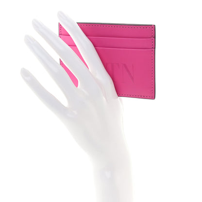 Valentino Garavani Calfskin VLTN Card Holder Pink 2 of 7
