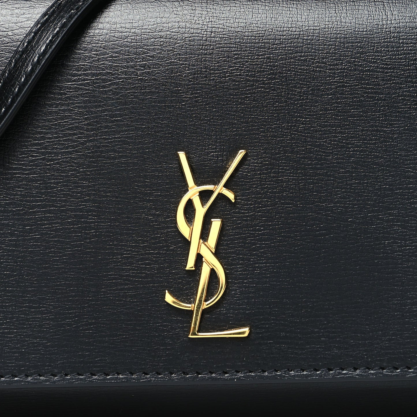 Smooth Calfskin Monogram Phone Holder Crossbody Black