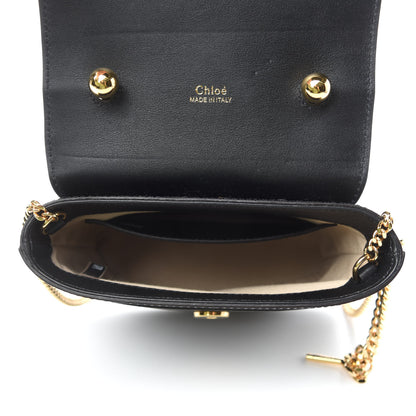 Chloe Calfskin Crocodile Embossed Small Aby Lock Full Blue 5 of 11
