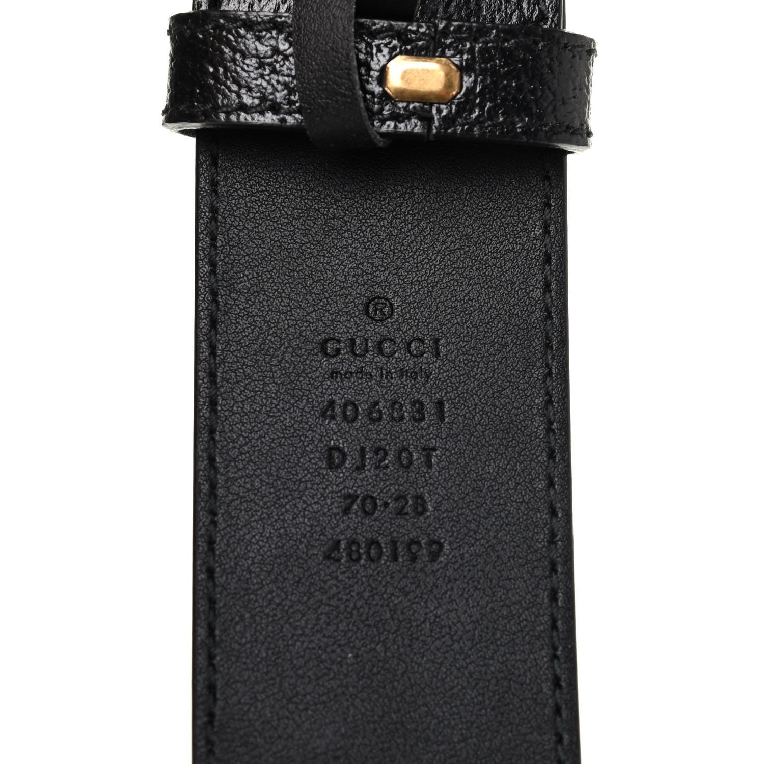 Gucci Textured Dollar Calfskin Double G 40mm Belt 70 28 Black 3 of 4