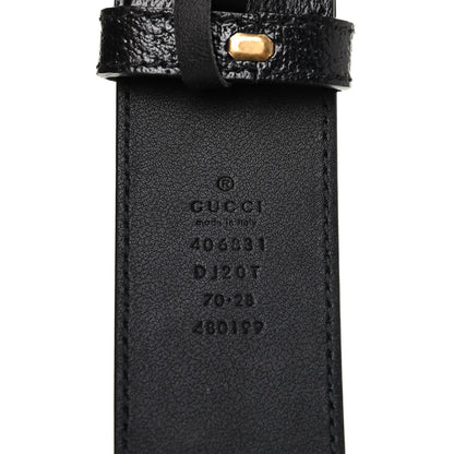 Gucci Textured Dollar Calfskin Double G 40mm Belt 70 28 Black 3 of 4