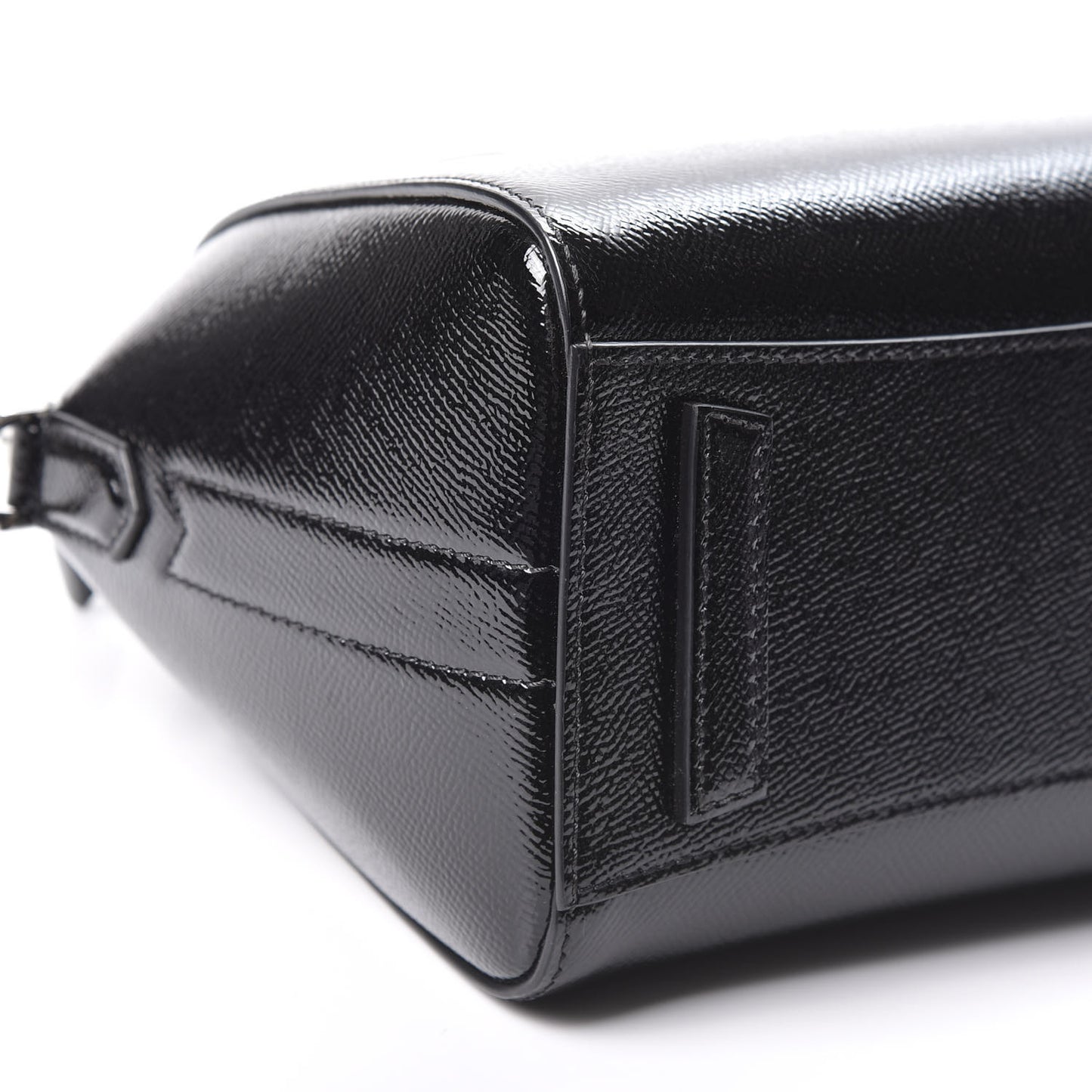 Textured Patent Calfskin Mini Antigona Black