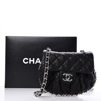 Chanel Washed Lambskin Quilted Mini Chain Around Flap Black 8 of 8