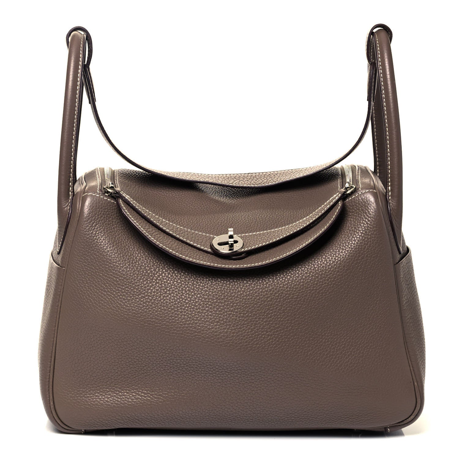 Hermes Taurillon Clemence Lindy 30 Etoupe 3 of 10