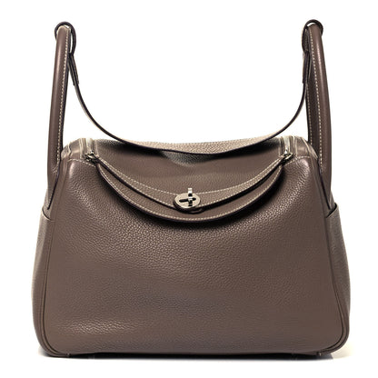 Hermes Taurillon Clemence Lindy 30 Etoupe 3 of 10