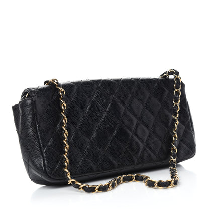 Chanel Caviar Quilted East West Flap Black 3 of 10