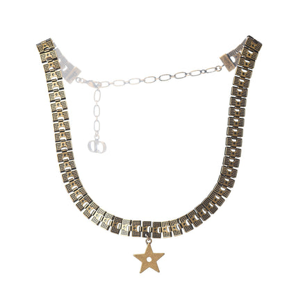 Christian Dior Metal Star Choker Necklace Aged Gold 1 of 4