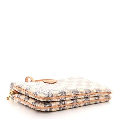 Louis Vuitton Damier Azur Double Zip Pochette 4 of 13