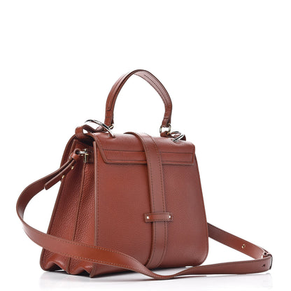 Chloe Shiny Grained Calfskin Medium Aby Day Shoulder Bag Sepia Brown 3 of 10